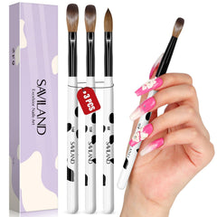 Pincel Saviland 8, detalle de cerda suave para aplicación de uñas