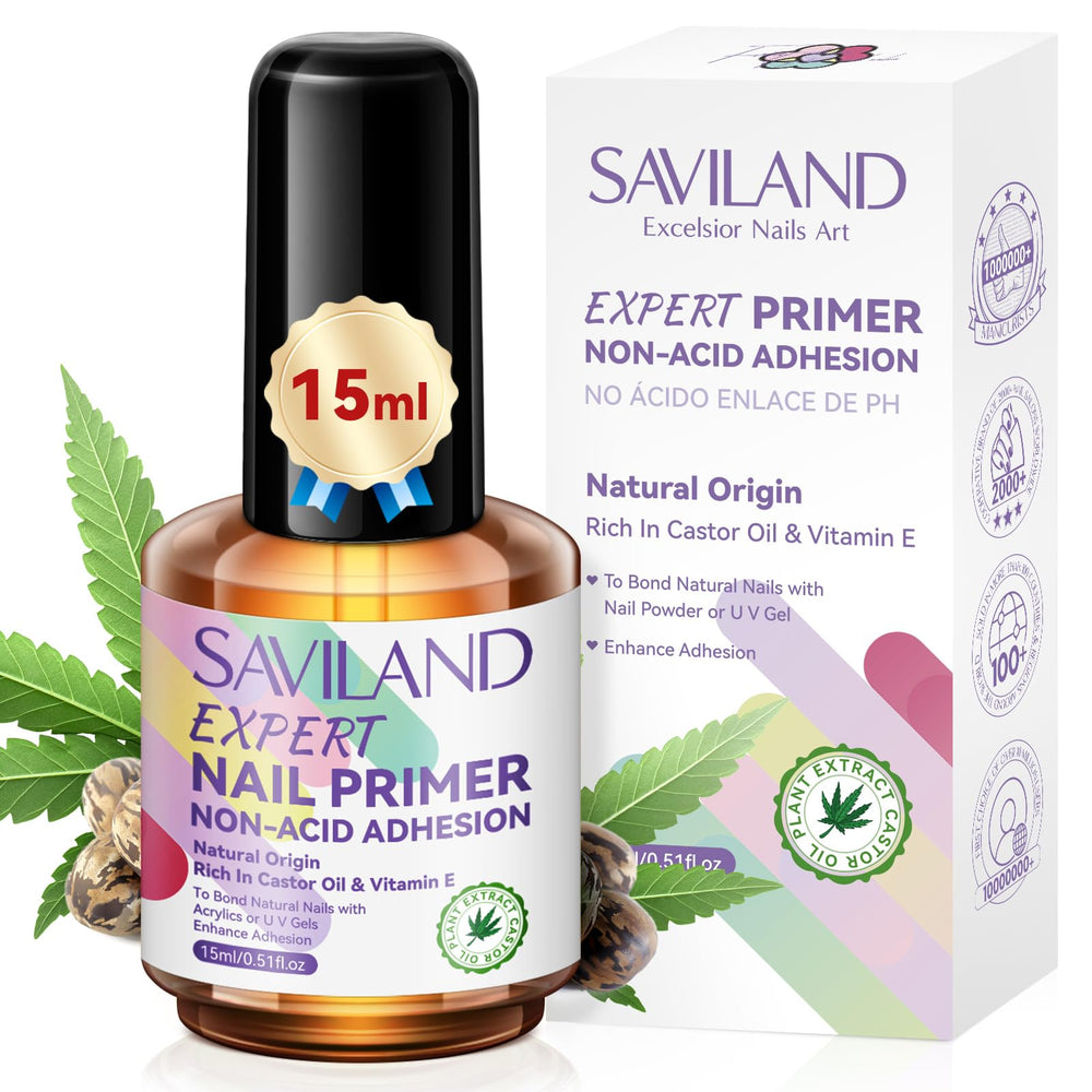 Saviland Primer uñas sin levantamiento: adhesión duradera para manicura limpia