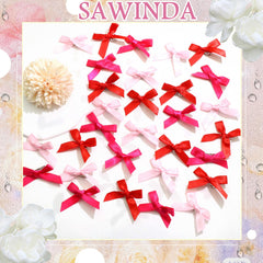 SAWINDA prendedor lazo seda rosa claro, añade elegancia al cabello.