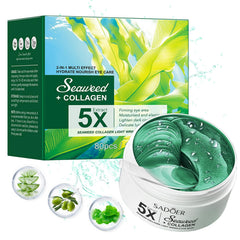 Parches para ojos SEACICO con algas brillantes iluminan y revitalizan la mirada.