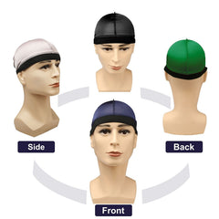 Gorra Selalu de seda negra lateral, material transpirable y duradero.