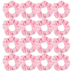Semato gomas de pelo de terciopelo rosa, 16 unidades, confort y elasticidad para todo el día.