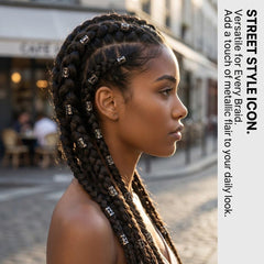 SEVENHEAD anillos para trenzas ajustables negras, sujetan suavemente sin dañar el cabello.