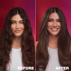 SexyHair Big Weather Proof Frizz Control Spray, etiqueta legible, información de uso