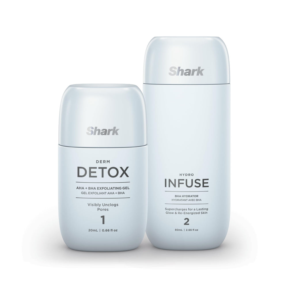 Shark Derm Detox gel exfoliante para poros limpios y piel más suave.