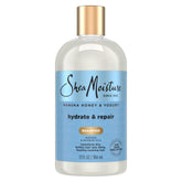 Champú SheaMoisture Manuka y Yogur, botella, hidrata y limpia suavemente el cabello.