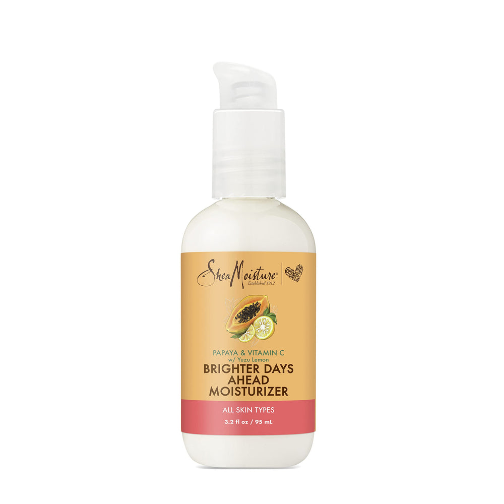 SheaMoisture crema facial iluminadora con papaya y vitamina C en bote de 95 ml.
