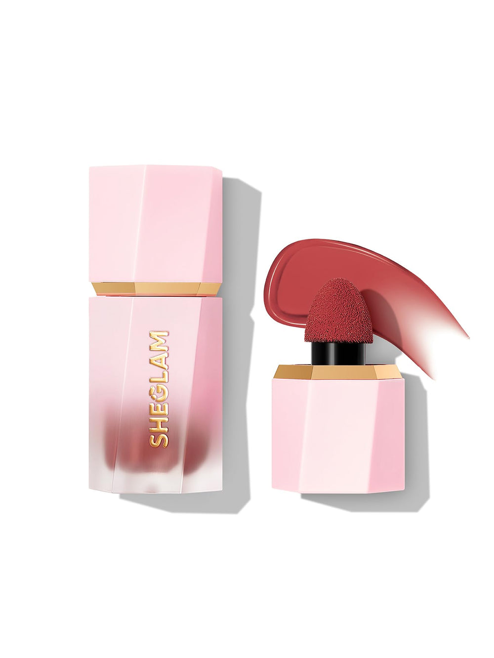 SHEGLAM Color Bloom Blush líquido con acabado mate para un rubor duradero.