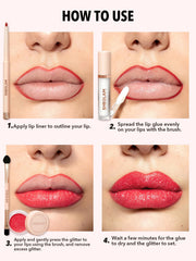 SHEGLAM Lip Dazzler Kit brillo-labios-02 con destellos deslumbrantes para fiestas