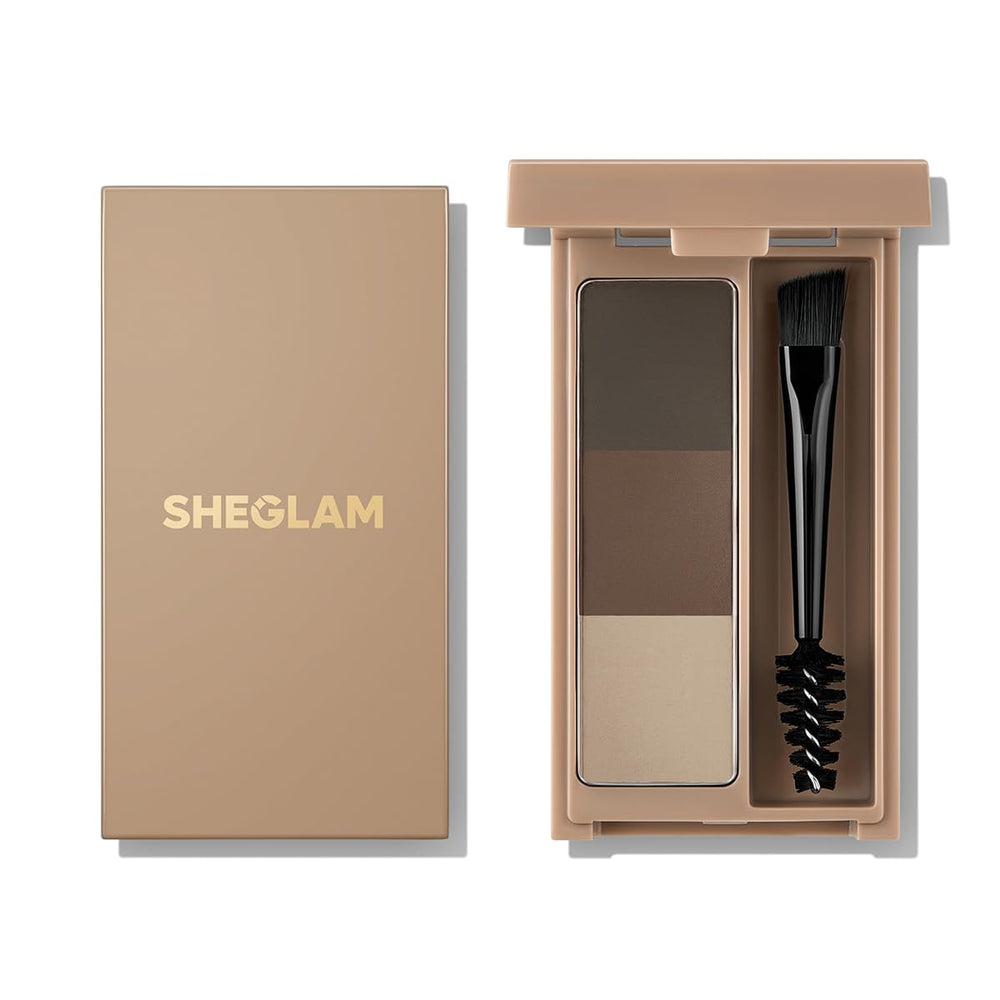 SHEGLAM paleta para cejas color marrón, definición natural