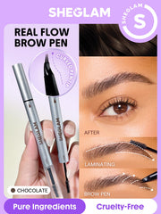 SHEGLAM Real Flow: gel fijador con cepillo para peinar y fijar cejas