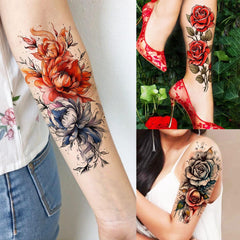 SHELYEXIEN diseño realista en tatuaje floral