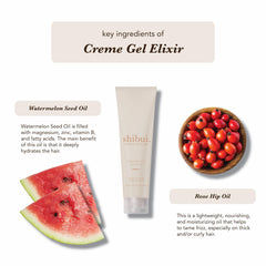 SHIBUI Creme Gel Elixir protege del calor para peinados duraderos.