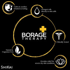 ShiKai Borage Therapy Loción, Aloe Vera, avena y karité para calmar piel