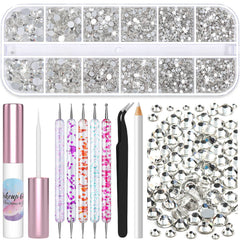 Gemas faciales Shynek, 3600 piezas, ideal para realzar ojos y rostro con brillo duradero.
