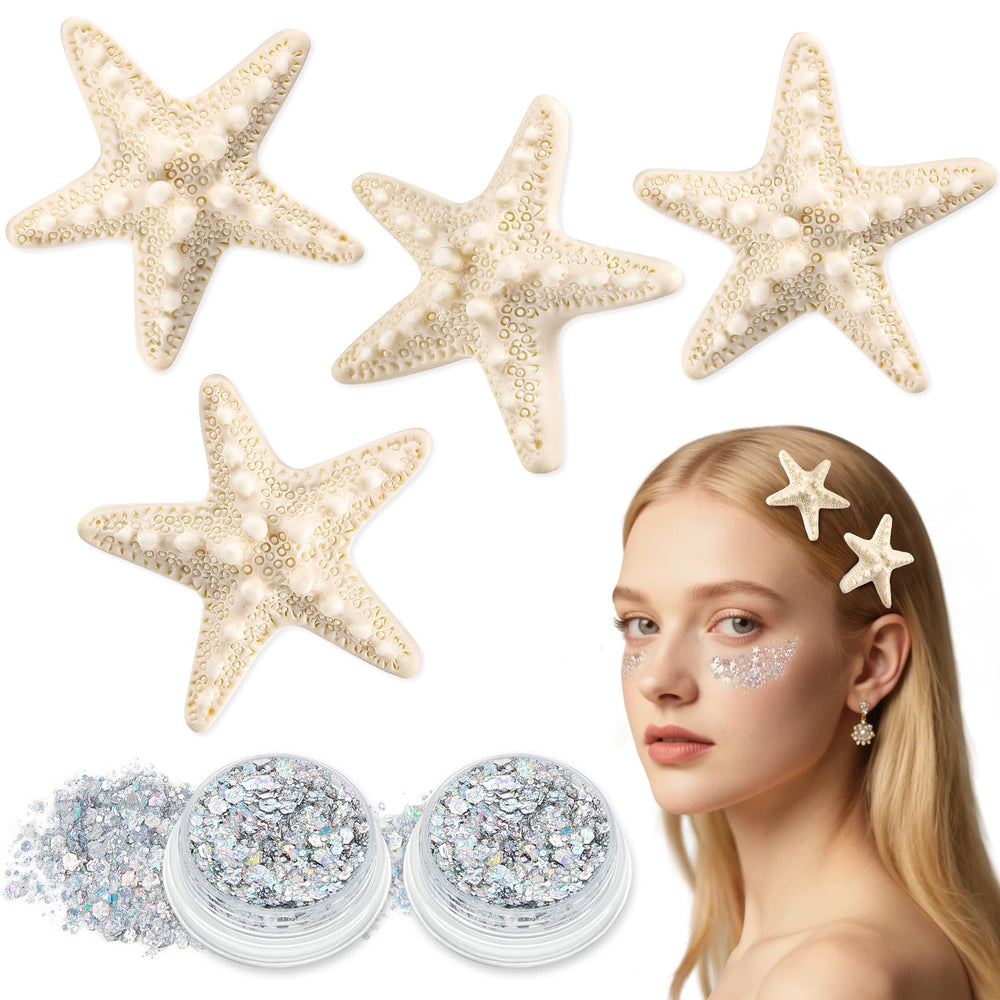 Sightor alfileres estrella mar set, fijación segura para peinados con estilo marinero.