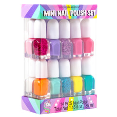 Esmalte unicornio rosa de SIMPLE PLEASURES con brillo para fiestas.