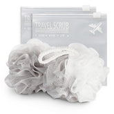 Skin lufa de ducha viaje duo, fácil de transportar para gym y hotel.