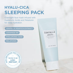 SKIN1004 Hyalu-CICA mascarilla nocturna con textura gel ligera y absorción rápida.