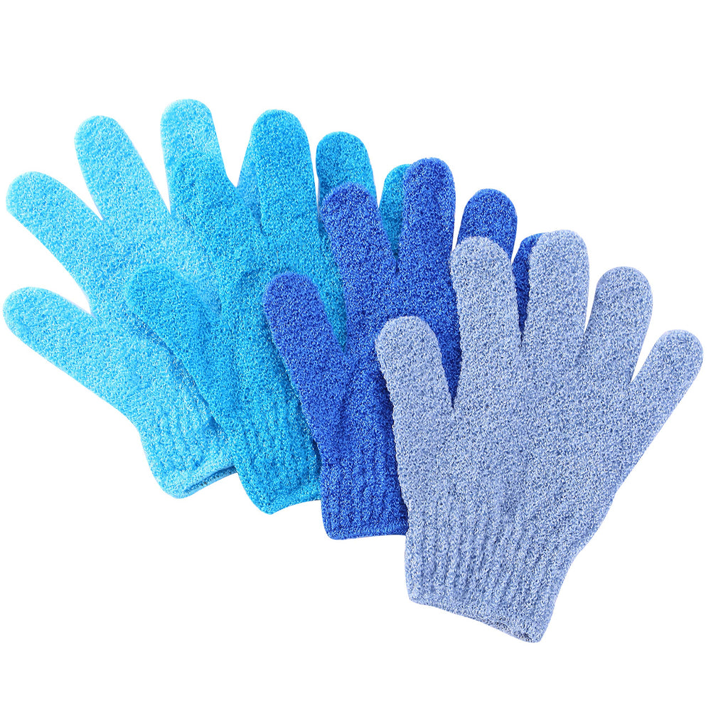 Guantes exfoliantes Slick Solutions en azul para exfoliación profunda y piel suave
