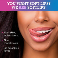 SoftLips sabor sandía para labios suaves y frescos.