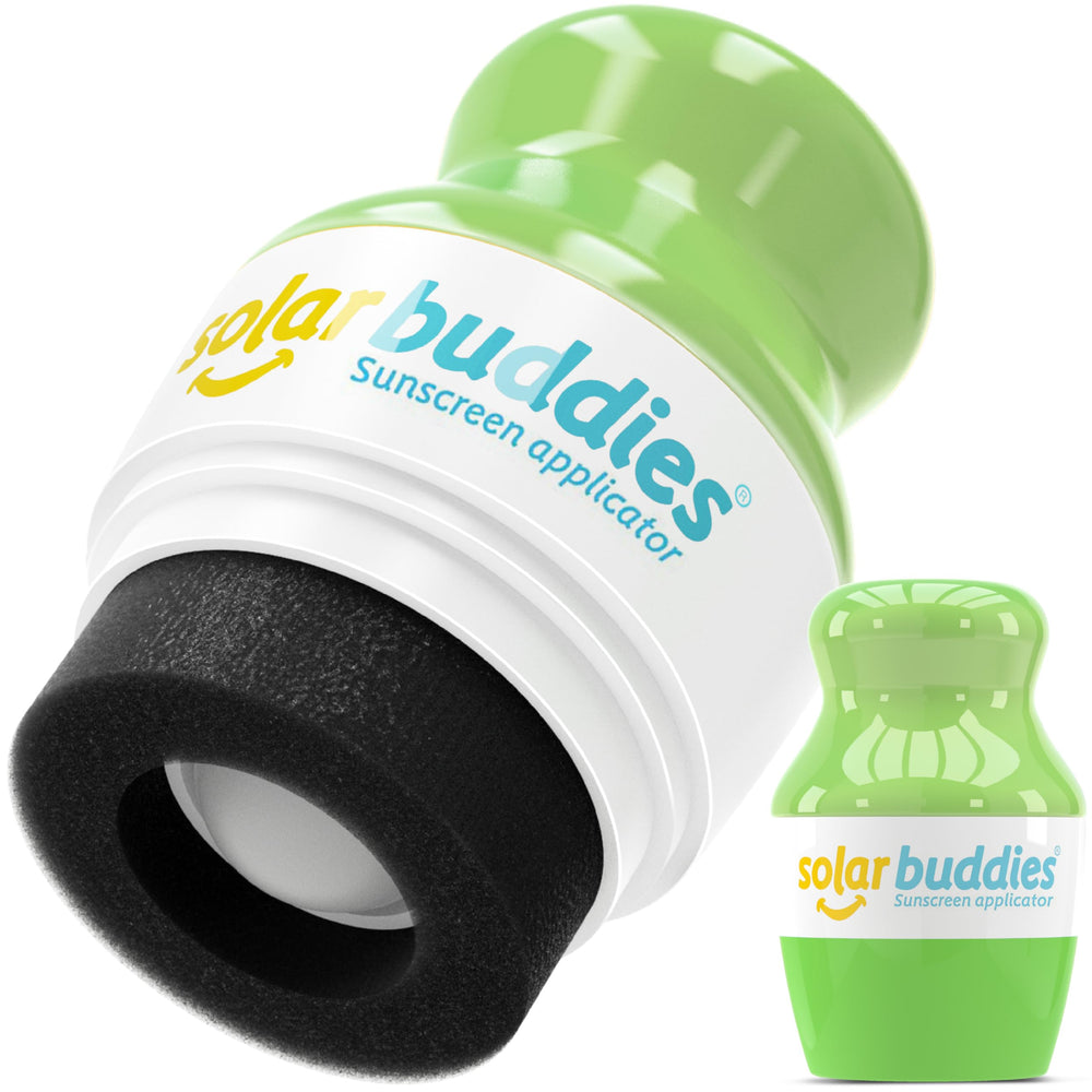 Solar Buddies: aplicador rodillo para una distribución uniforme del protector solar.