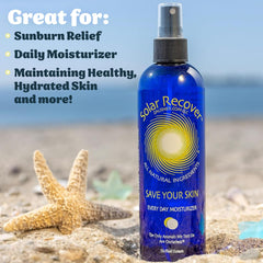 Solar Recover After Sun Spray aplicada en la mano, hidratación ligera y refrescante.