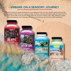 Spazazz Destinations Nueva York cristales aromaterapia para relajación en baño