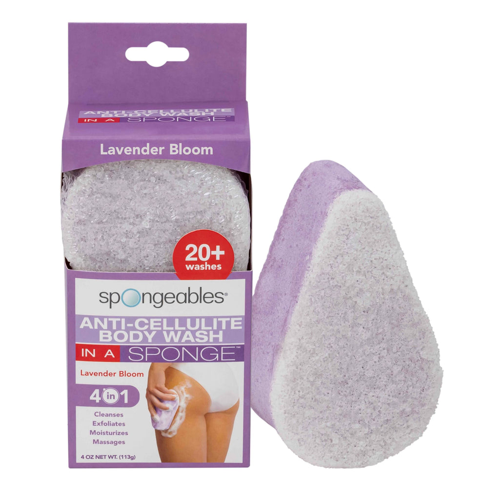 Spongeables esponja corporal lavanda: limpieza suave y aroma agradable.