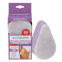 Spongeables esponja corporal lavanda: limpieza suave y aroma agradable.