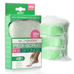 Spongeables Exfoliante para Pies - espuma mentolada para limpieza suave.