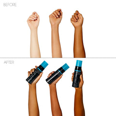 St.Tropez bronceador mousse oscura, acabado suave y secado rápido.