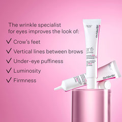 textura ligera strivectin crema para ojos, se absorbe rápido en piel delicada.