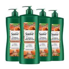 Suave Almendra y Manteca de Karité, botella, hidratación profunda para cabello seco.