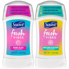 Desodorante Suave Delicia Frutos Rojos, botella, protección de 48 horas para oler fresco.