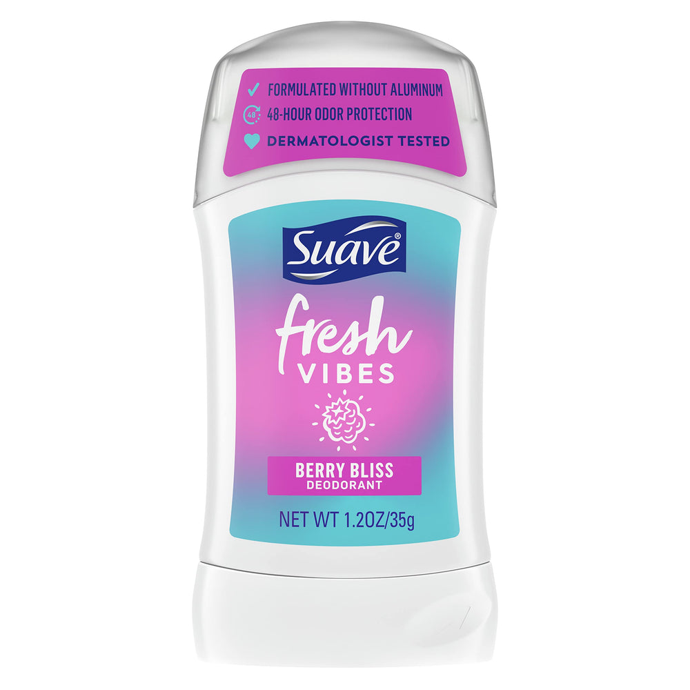 Desodorante Suave Fresh Vibes Berry Bliss en stick, ideal para uso diario.
