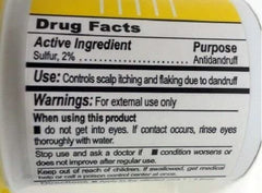 SULFUR8 Acondicionador anti caspa, etiqueta, fragancia fresca para uso diario.