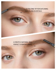SUMEITANG lápiz cejas oscuro marrón, definición precisa y duradera.