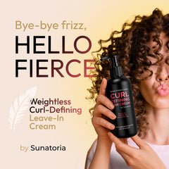 SUNATORIA crema rizos, enfoque en textura suave que define sin peso.