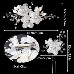 Supgoodom pinza cabello boda con cristal, segura y brillante para peinados.