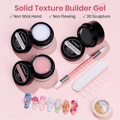 SUPWEE gel sólido para uñas, extensión blanca para apariencia limpia y duradera