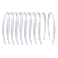 Suyegirl diadema satinada blanca de 1 cm; comodidad diaria y sujeción suave