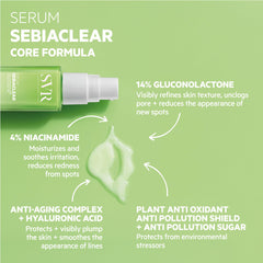 SVR Sebiaclear Serum aplicado en la mano para uso diario suave.