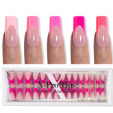 Uñas SXC con punta francesa listas para manicura en casa.
