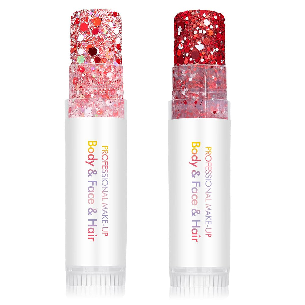 Barra de brillo SYPAFG para cuerpo en rosa, brillo suave para piel y festivales.