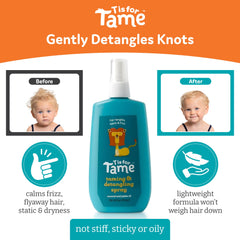 T is for Tame: textura ligera con aceite de coco que ayuda a domar frizz.
