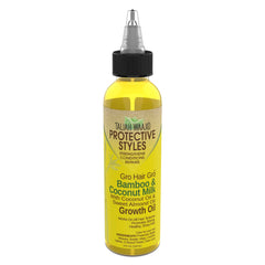 Taliah Waajid Aceite ligero para cabello, uso durante peinado protector.
