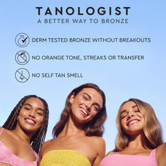 Tanologist Insta Glow, aplicación con brocha para difuminar y brillo uniforme.