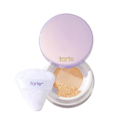 tarte polvo fijador sin pliegues con envase de viaje y acabado duradero