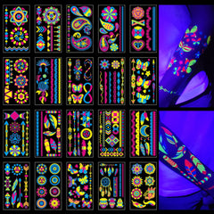 TATUWST tatuajes brillan en oscuridad, sets de 172 piezas para fiestas